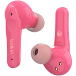 Belkin SoundForm Nano Earbuds for Kids - Wireless - Pink