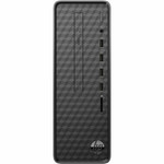 HP Slimline S01-aF2000i S01-aF2011 Desktop Computer - Intel Celeron J4025 Dual-core (2 Core) 2 GHz - 8 GB RAM DDR4 SDRAM - 256 GB M.2 PCI Express NVMe SSD - Mini-tower - Dark Black