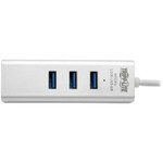 Tripp Lite USB 3.0 SuperSpeed to Gigabit Ethernet NIC Network Adapter with 3 Port USB 3.0 Hub