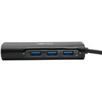 Tripp Lite 3-Port USB-C Hub with LAN Port USB-C to 3x USB-A Ports and Gbe USB 3.0 Black