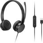 Lenovo USB-A Wired Stereo On-Ear Headset (with Control Box)