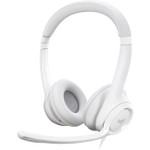 Logitech H390 USB-A Computer Headset - USB - White