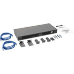 Tripp Lite 16-Port Console Server, USB Ports (2) - Dual GbE NIC, 4 Gb Flash, Desktop/1U Rack, TAA Device Server