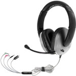 Hamilton Buhl TriosPlus Multimedia Headset with Steel Reinforced Flexible Mic - Silver