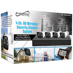 Supersonic Wireless Security Camera System with 4x FHD Indoor/Outdoor Cameras