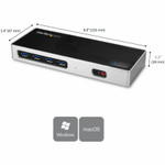 StarTech.com USB-C / USB 3.0 Docking Station - Compatible with Windows / macOS - Supports 4K Ultra HD Dual Monitors - USB-C - Six USB Type-A Ports - DK30A2DH