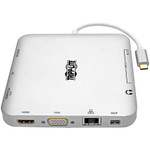Tripp Lite USB-C Dock Dual Display 4K HDMI/mDP VGA USB 3.2 Gen 1 USB-A/C Hub GbE 60W PD Charging