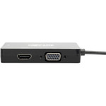 Tripp Lite USB C Multiport Adapter HDMI / DVI / VGA 4Kx2K USB Type C Black