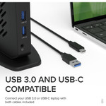 Plugable USB 3 & USB-C Dual 4K Display Docking Station with Displayport and HDMI for Windows & Mac