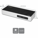 StarTech.com USB 3.0 Docking Station - Dual Monitor Laptop Dock with HDMI & DVI/VGA - 6x USB Type-A Hub, GbE - Universal Windows & Mac