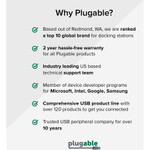 Plugable USB 3.0 or USB C to HDMI Adapter Extends to 4x Monitors, Compatible with Windows and Mac