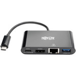 Tripp Lite USB C to HDMI Multiport Adapter Docking Station 4K, Thunderbolt 3 Compatible, USB Type C to HDMI Black, USB-C, USB Type-C, USB Type C