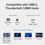 Plugable Thunderbolt 4 Dock with 100W Charging, Thunderbolt Certified, 3x Thunderbolt Ports