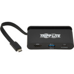 Tripp Lite USB C Multiport Adapter Converter 4K w/ /HDMI, Gigabit Ethernet, USB-A Hub, PD Charging, Storage Cable Thunderbolt 3 Compatible
