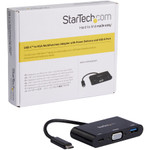 StarTech.com USB-C VGA Multiport Adapter - USB-A Port - with Power Delivery (USB PD) - USB C Adapter Converter - USB C Dongle