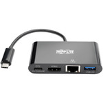 Tripp Lite USB C to HDMI Multiport Adapter Docking Station USB Type C to HDMI Black, Thunderbolt 3 Compatible, USB Type C, USB-C, USB Type-C