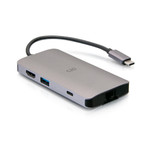 C2G USB-C 8-in-1 Mini Dock with HDMI, 2x USB-A, Ethernet, SD Card Reader, and USB-C Power Delivery