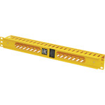 Tripp Lite Horizontal Cable Manager - Finger Duct with Cover, Yellow, 1U