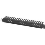 Black Box 1U 19" Horizontal Cable Manager, Finger Duct, Single-Sided, Black