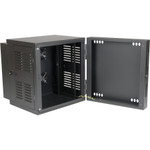 Tripp Lite SmartRack 12U Switch-Depth Wall-Mount Small Rack Enclosure for Harsh Environments Hinged Back 230V