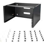 StarTech.com 6U Wall Mount Rack, 14in Deep, 19 inch Wall Mount Network Rack, Wall Mounting Patch Panel Bracket for Switch/IT Equipment