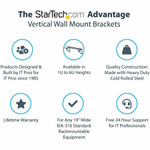 StarTech.com 5U Vertical Wall Mount Rack, 19" Wall Mounting Bracket, Open Low Profile Network/Server Room/Data/AV/IT/Patch Panel/Equipment