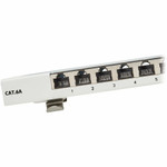 Tripp Lite Cat6a STP Patch Panel, 8 Ports, DIN Rail or Wall Mount, TAA