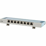 Tripp Lite Cat6a STP Patch Panel, 8 Ports, DIN Rail or Wall Mount, TAA