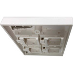 Tripp Lite 4-Port UK-Style Keystone Wall Plate, Unloaded Shuttered Module, White