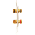 C2G Dual R/L Banana Jack Pass Through Decorative Style Wall Plate - White