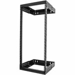 StarTech.com 2-Post 24U Heavy-Duty Wall Mount Network Rack, 19" Open Frame Server Rack with Adjustable Depth, Data Rack for IT Equipment~