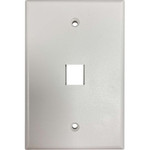 Tripp Lite Safe-IT 1-Port Single-Gang Keystone Wall Plate, Antibacterial, Ivory Matte, TAA