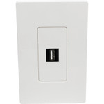 Tripp Lite Single-Gang 1-Port Wall Plate Keystone Cat5/6 USB HDMI Dport RCA