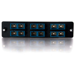 C2G Q-Series 12-Strand, SC Duplex, PB Insert, MM/SM, Blue SC Adapter Panel