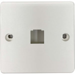 Tripp Lite 1-Port French-Style Wall Plate, White, TAA