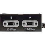 Tripp Lite 40Gb to 10Gb Breakout Cassette (x2) 12-Fiber OM4 MTP/MPO ( Male with Pins ) to (x12) LC