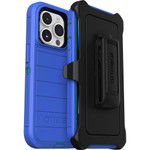 OtterBox Defender Series Pro Rugged Carrying Case (Holster) Apple iPhone 14 Pro Smartphone - Rain Check (Blue)