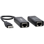 Tripp Lite 1-Port USB over Cat5/Cat6 Extender Kit with Power over Cable USB 2.0 Up to 164.04 ft. (50M) Black