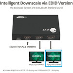 SIIG 2 Port HDMI 2.0 4K @60Hz HDR Splitter with EDID & Downscaler