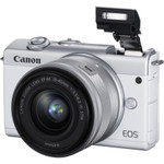 Canon EOS M200 24.1 Megapixel Mirrorless Camera with Lens - 0.59" - 1.77" - White