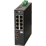 Omnitron Systems 9567-1-28-2Z RuggedNet Unmanaged Industrial Gigabit PoE+ - 2xSM LC - RJ-45 - Ethernet Fiber Switch