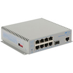 Omnitron Systems 9539-0-18-9W OmniConverter Managed Gigabit PoE+ - SFP - RJ-45 - Ethernet Fiber Switch