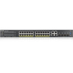 ZYXEL 24-port GbE L2 PoE Switch with GbE Uplink