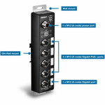 TRENDnet 5-Port Industrial EN50155 M12 Gigabit PoE+ Railway Switch