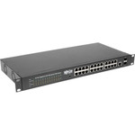 Tripp Lite 24 10/100/1000Mbps Port Gigabit L2 Web-Smart Managed PoE+ Switch 300W 2 Dedicated Gigabit SFP Slots 52 Gbps Web Interface