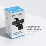 Amcrest AWC201-B Webcam - 30 fps - Black - USB 2.0 - 1 Pack(s)
