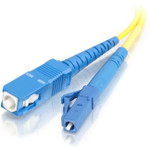 C2G-8m LC-SC 9/125 OS1 Simplex Singlemode PVC Fiber Optic Cable - Yellow