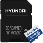 Hyundai 512GB microSDXC UHS-1 Memory Card with Adapter, 95MB/s (U3) 4K Video, Ultra HD, A1, V30