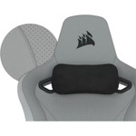 Corsair TC200 Gaming Chair - Plush Leatherette - Light Grey/White