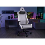 Corsair TC200 Gaming Chair - Plush Leatherette - Light Grey/White